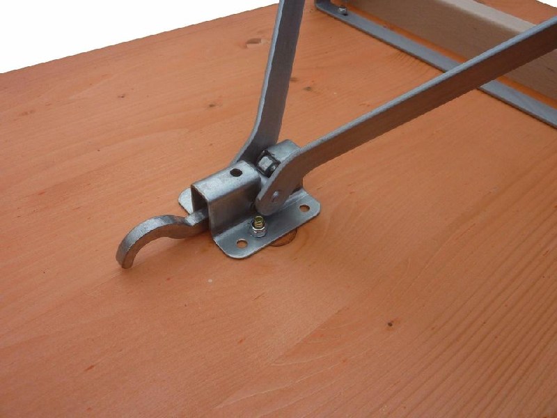 Klapptisch Ideal orange 220x50 cm, Gestell silber