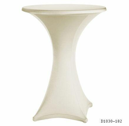 Stretch Stehtischhusse ø 70 cm, Reißversch. für KKT Weiß
