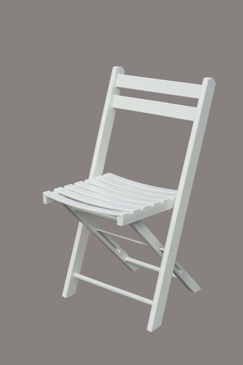 Holzklappstuhl the Second weiß lackiert