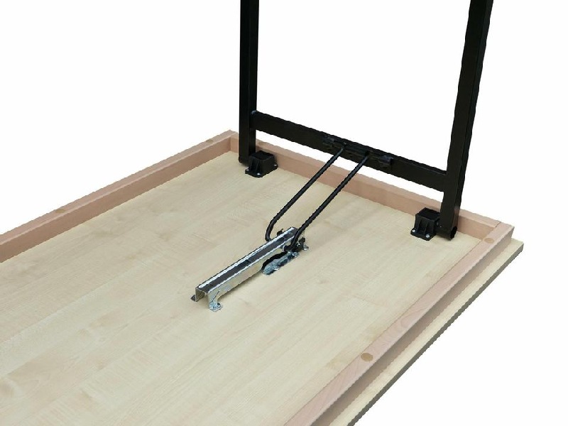 Klapptisch Dekor Ahorn, U-Form schwarz, 120x50x74 cm