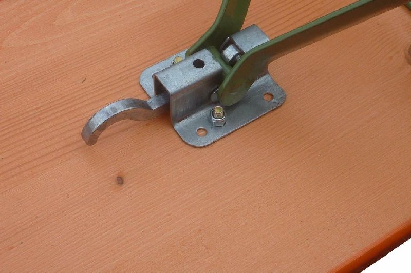 Garnitur Ideal orange Tisch 220 x 50 cm, Gestell grün