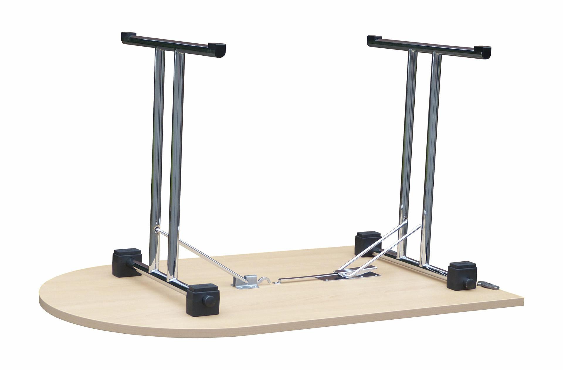 Dekor-Klapptisch 25 mm 130x80 cm mit 40er Rundung