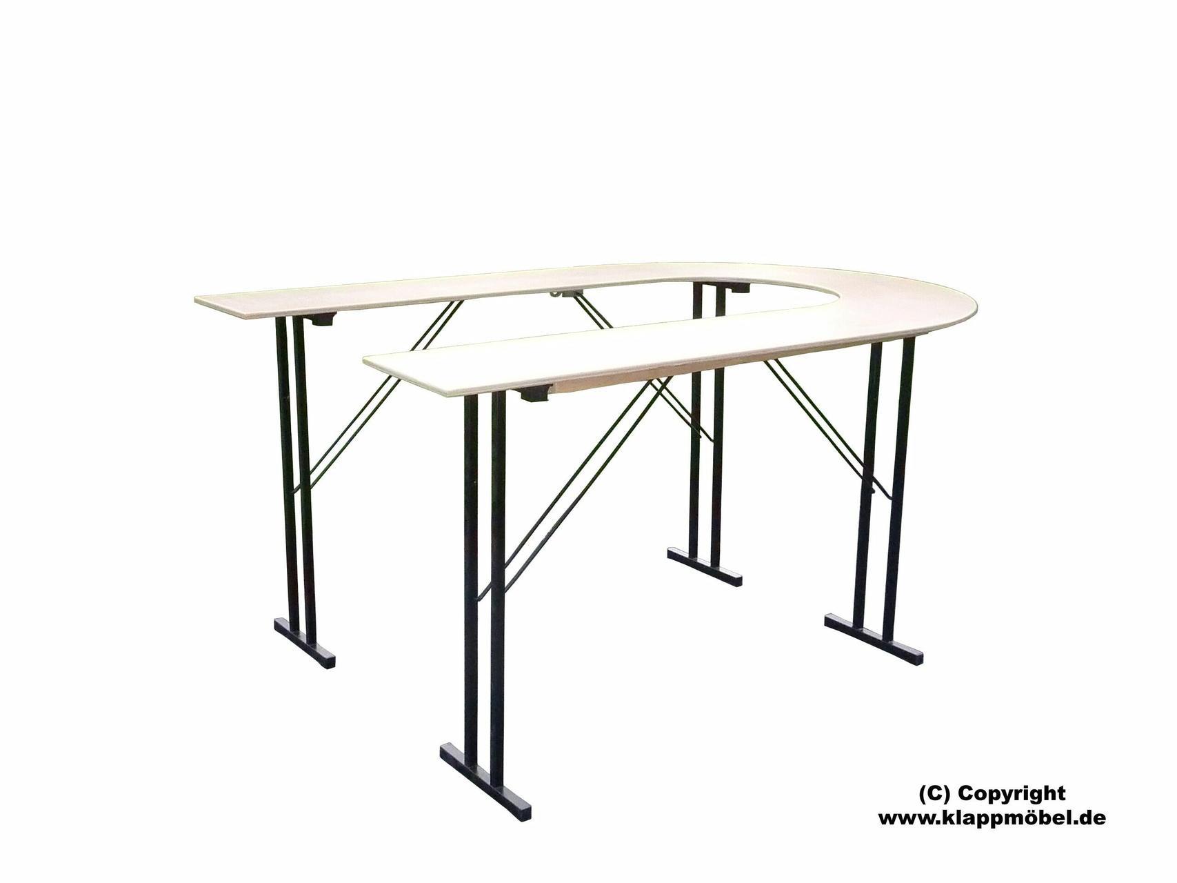 Thekentisch klappbar mit Bogen 200x170x109 cm
