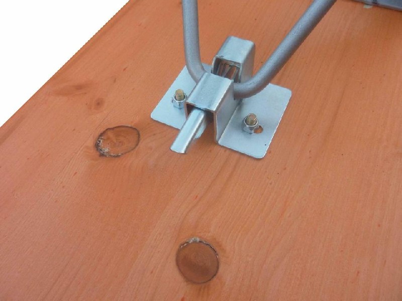 Klappbänke Standard orange, 220x27 cm, Gestell silber