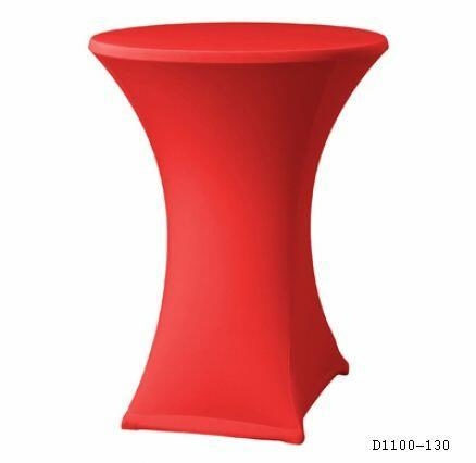 Stretch Stehtischhusse ø 70 cm, Reißverschl. für Sky Schwarz