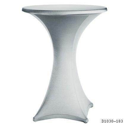 Stretch Stehtischhusse ø 70 cm, Reißversch. für KKT Weiß