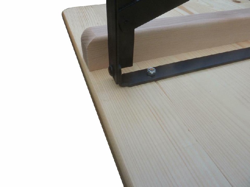 Klapptisch Standard naturlackiert 220x50 cm, Gestell schw.