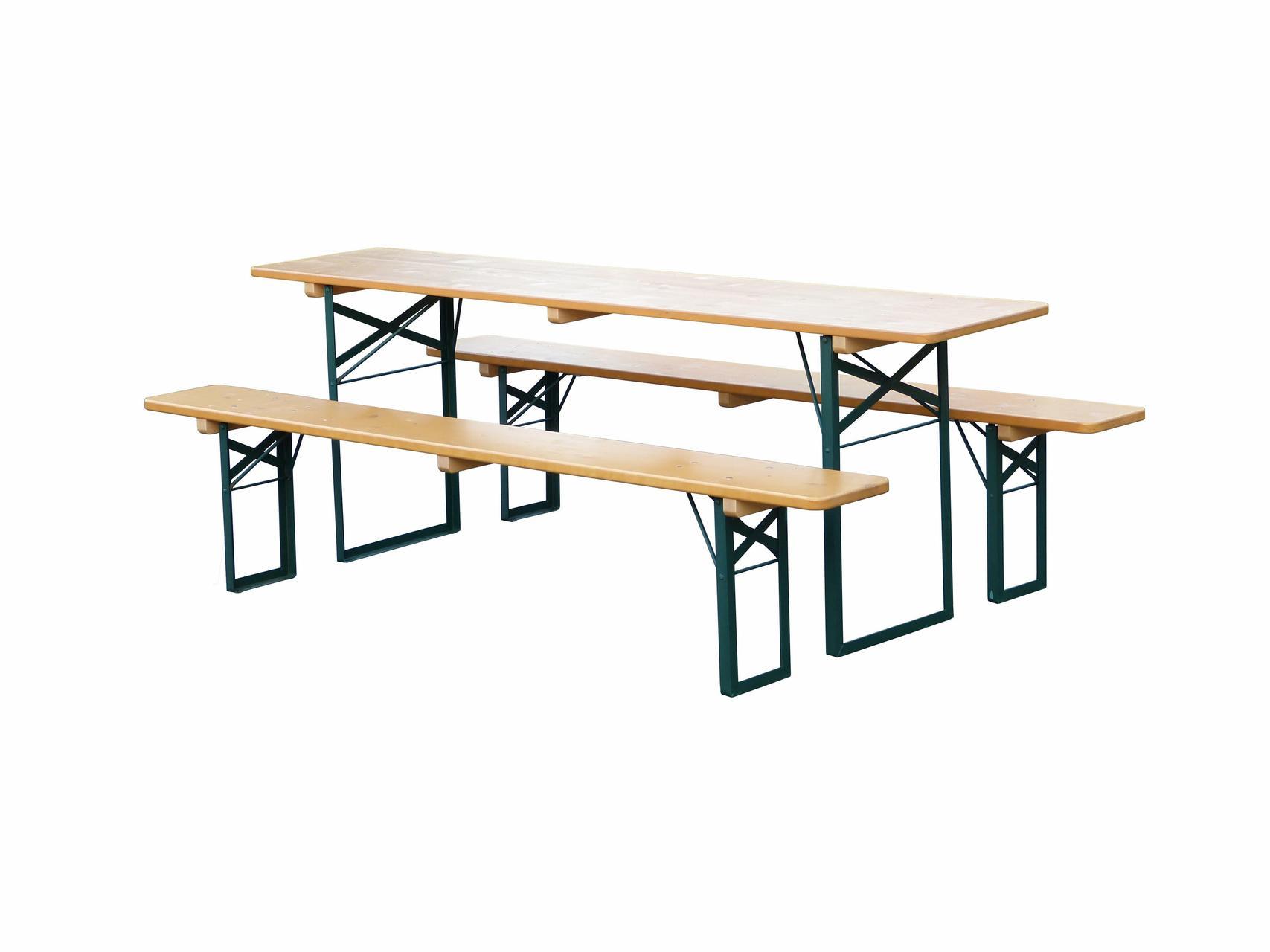 Garnitur Standard Nussfa. lasiert Tisch 50 cm, Gestell gr.