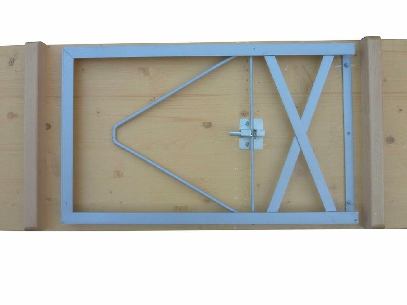 Klapptisch Standard Nussfa. lasiert 220x50cm, Gestell silber