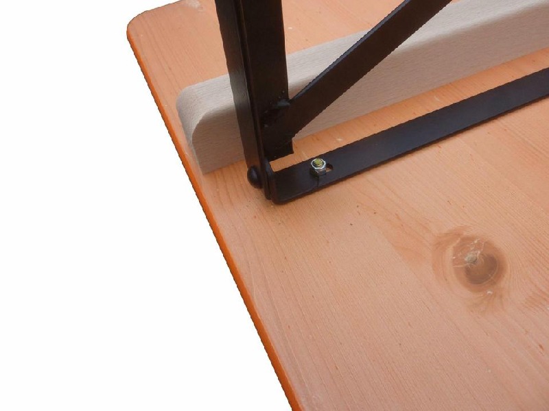 Klapptisch Ideal orange 220x50 cm, Gestell schw.