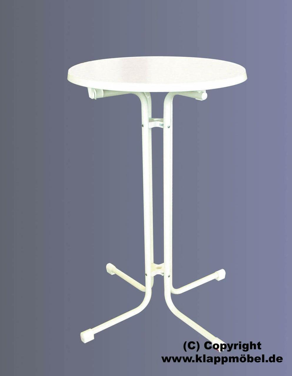 Stehbiertisch weiß (klappbar) ø 80 cm (M-lit)