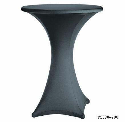 Stretch Stehtischhusse ø 70 cm, Reißversch. für KKT Schwarz