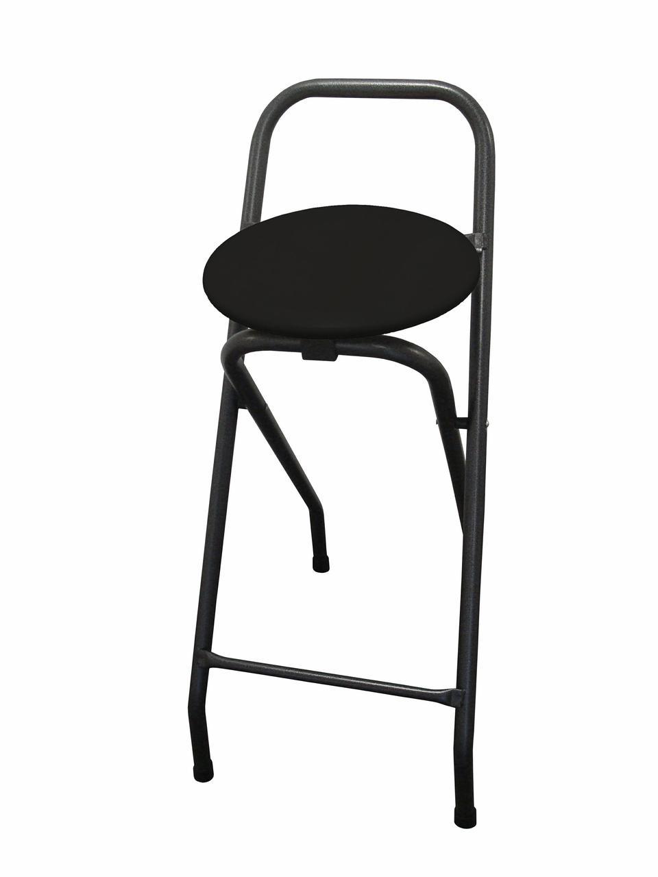 Barhocker klappbar Hammerschlag antik, mit Kunstleder