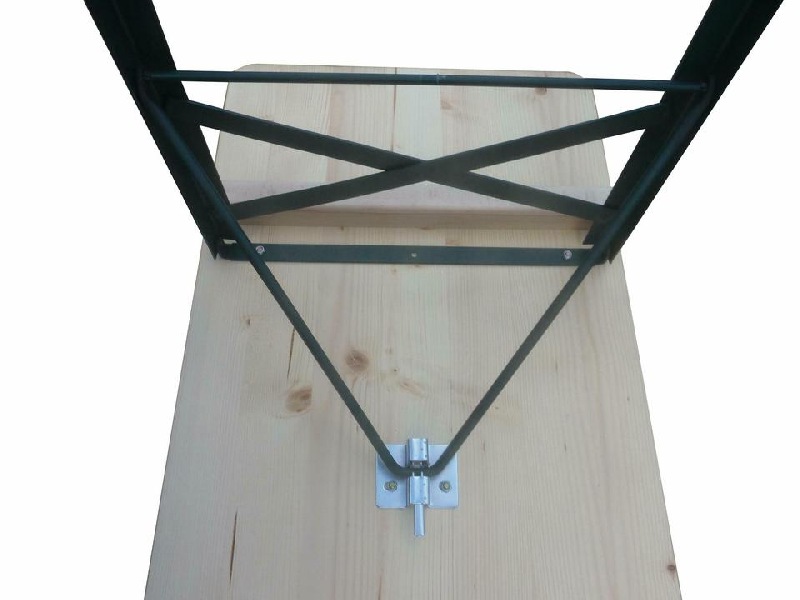 Klapptisch Standard naturlackiert 220 x 50 cm, Gestell grün